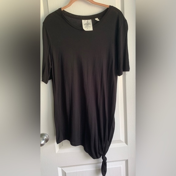 Women’s Large Cheap Monday Black Long Tee Shirt Dress Cover Up Black - Picture 1 of 3